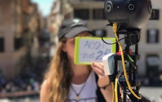 Filming 360 Video on the Spanish Steps, Rome, Italy