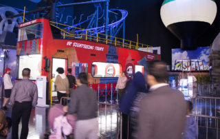 The VR Bus and Balloon at the VR Park in the Dubai Mall