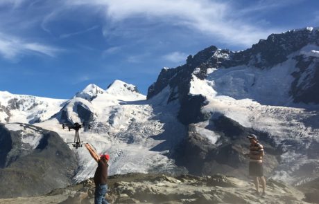 Catching a drone in the Swiss Alps