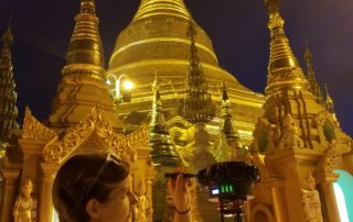 Filming The Good Road at Shwedagon Pagoda in Myanmar